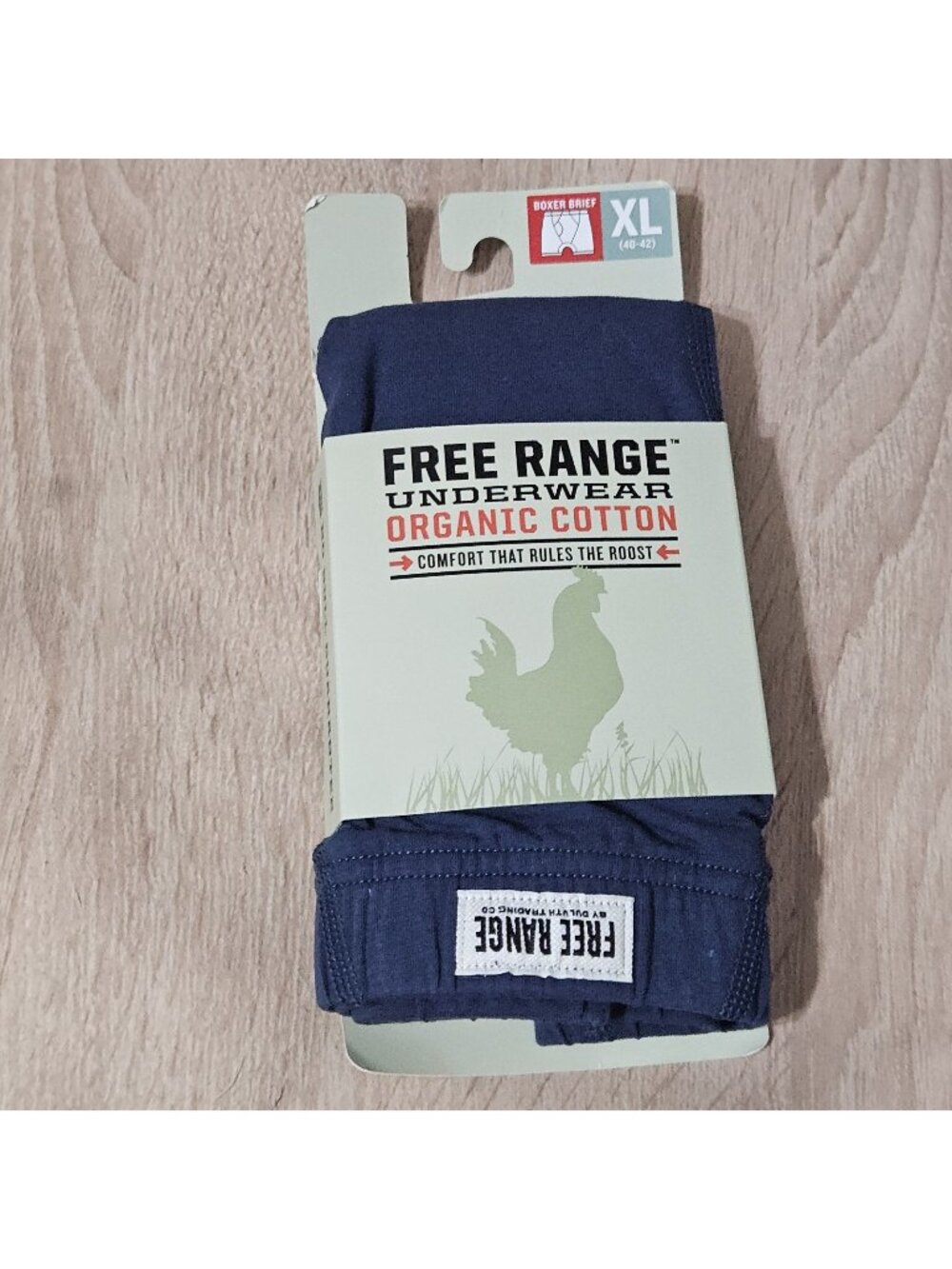 DULUTH FREE RANGE ORGANIC COTTON BRIEFS PALE NAVY BLUE SIZE XL